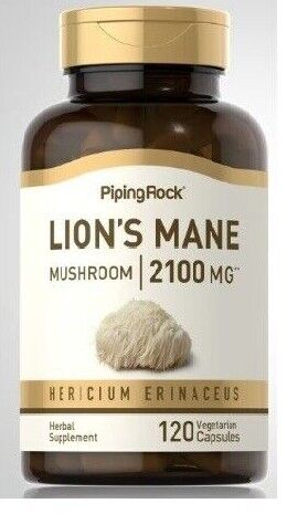 Lion's Mane Mushroom 2100mg per Capsule- 120 Caps (Hericium erinaceus) non GMO