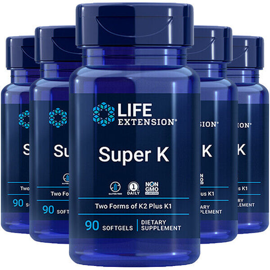 Super K with Advanced K2 Complex (MK-7) 5X90 gels Life Extension