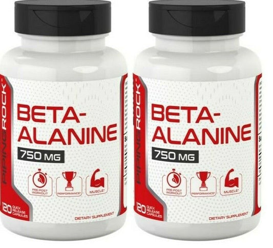 Piping Rock Beta Alanine 750 mg 2X120 Caps Beta Alanine 2250mg per 3 Caps