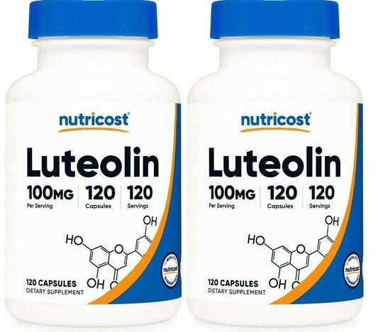 Luteolin 100mg 2X120 Capsules Nutricost Gluten Free/NON GMO/Vegeterian