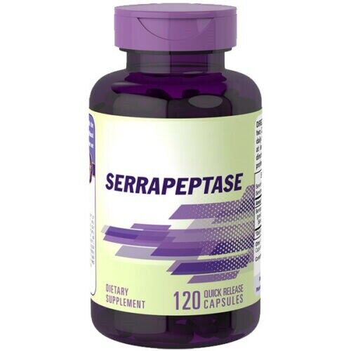 High Potency Serrapeptase 120,000 SPU/ 54 grams 120 Quick Release Caps