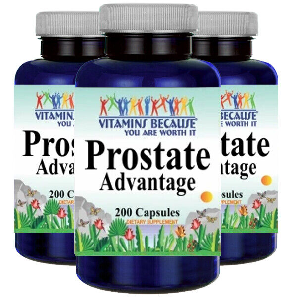 Prostate Advantage Saw Palmetto/Pygeum/Nettle/Pumpkin/Ashwagandha/Zinc 3X200caps