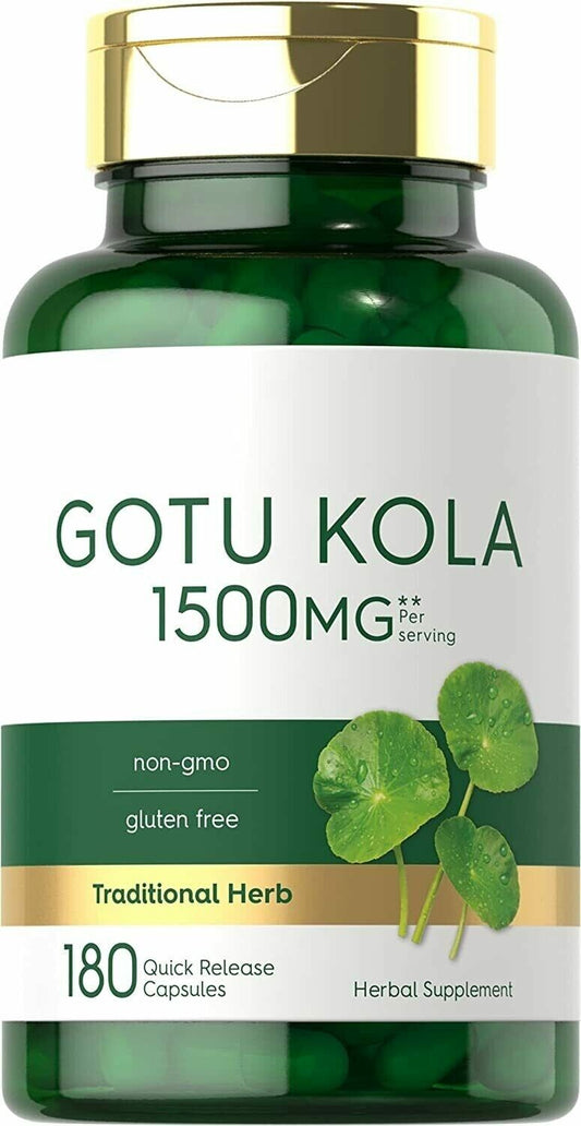 Gotu Kola 1500mg 180 Caps Non-GMO/Gluten Free/No Preservatives