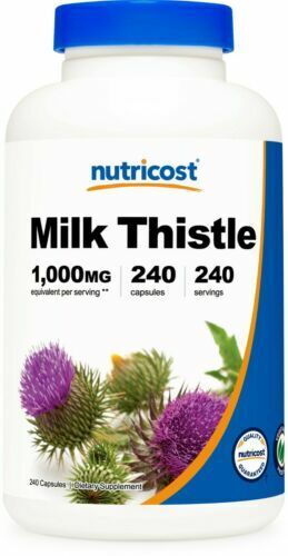Milk Thistle 1000mg Equivalent 240 Vegetarian Caps Nutricost