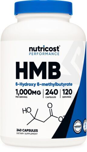 HMB 1000mg (Beta-Hydroxy Beta-Methylbutyric) 240 Caps Amino Acid Nutricost