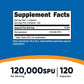 Serrapeptase 120,000 SPU, 5X120 Caps Nutricost