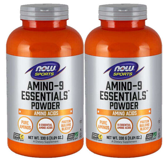 Now Foods Sports Amino-9 Essentials Powder 2X11.64 oz 330g Tryptophan/Methionine