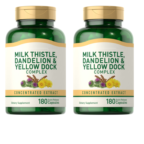 Milk Thistle, Dandelion & Yellow Dock  2X180 Pills by Piping Rock