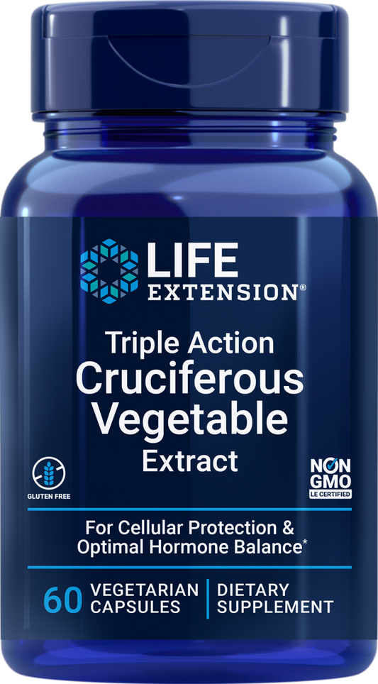 Triple Action Cruciferous Vegetable 60Caps Life Extension DIM 14mg/Sulphoraphane