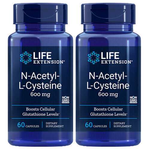 Life Extension NAC N-Acetyl Cysteine 600mg | Glutathione Precursor | 120 Capsules (2x60)