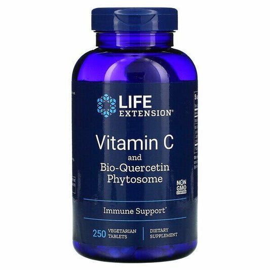 Life Extension Vitamin C 1,000mg with Bio-Quercetin Phytosome – 250 Tabs | Equivalent to Quercetin 750mg | Immune & Antioxidant Support
