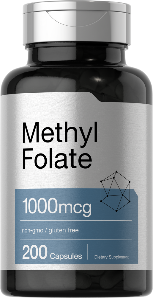 Methyl Folate 1000mcg 200 Caps 5-MTHF Methylfolate Higher Potency Folate