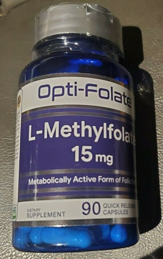 L-Methylfolate 15mg (Folate 25000 mcg) Maximum Potency Active Piping Rock 90Caps