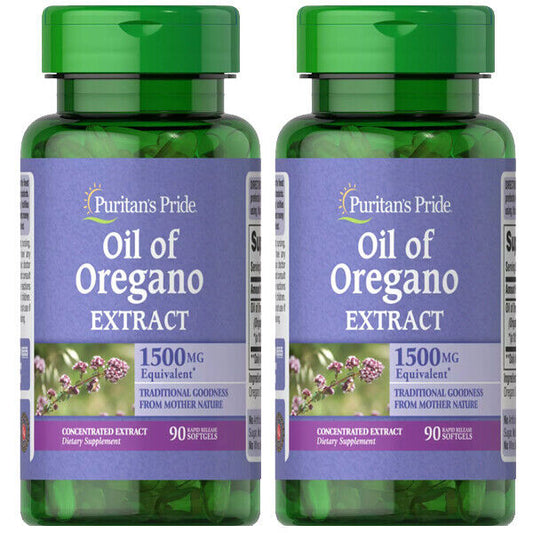 Oil of Oregano Extract 1500mg 2X90 or 1X180 Softgels - Puritan's Pride