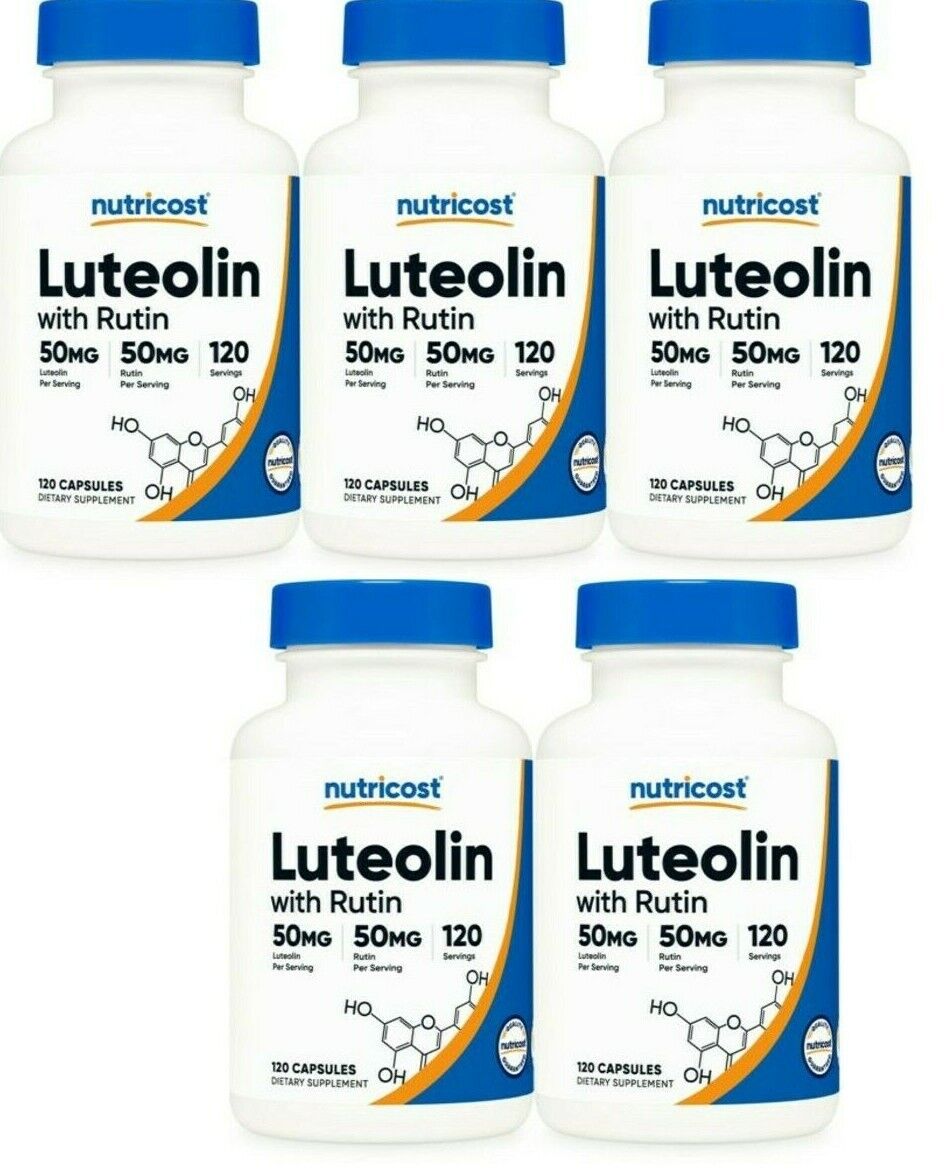 Luteolin with Rutin Complex 100mg (Luteolin 50mg Rutin 50mg) Nutricost 5X120Caps