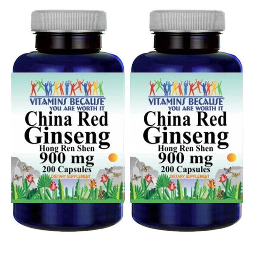 Chinese Red Panax Ginseng Root 900mg 2X200 Caps