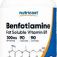 Mega Benfotiamine 300mg 90 Caps Gluten Free and Non-GMO Nutricost Vitamin B1