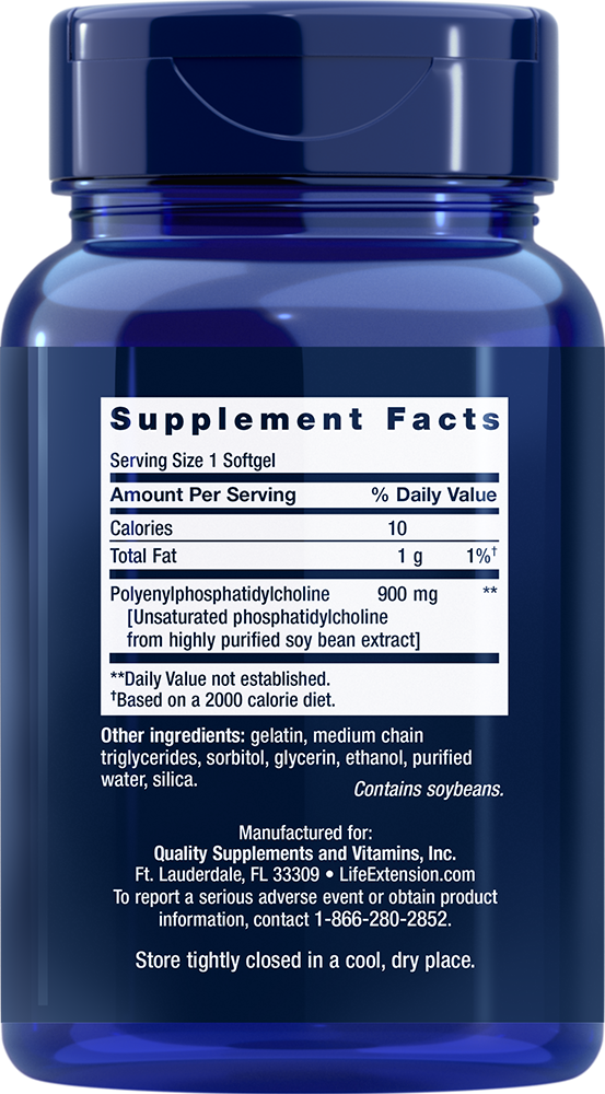 Life Extension HepatoPro PPC Polyunsaturated Phosphatidylcholine 900mg 60 Softgels