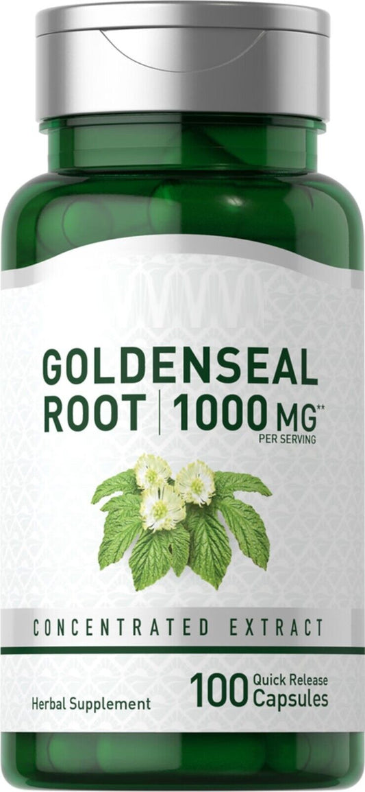 Goldenseal Root 1000mg 100 caps Non-GMO, Gluten Free