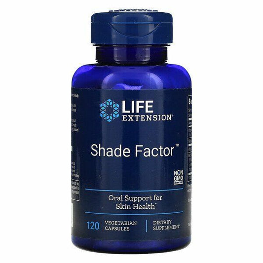 Life Extension Shade Factor 120 Caps | Polypodium Leucotomos 240mg + Niacinamide + Red Orange Complex | Skin UV Support