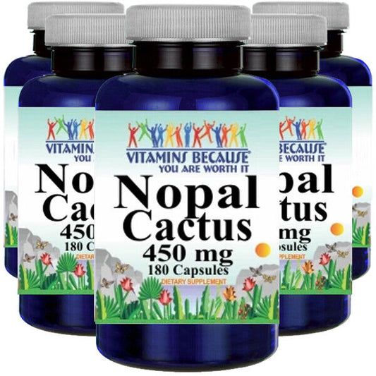Nopal Cactus 450mg 5X180Caps Nopal opuntia