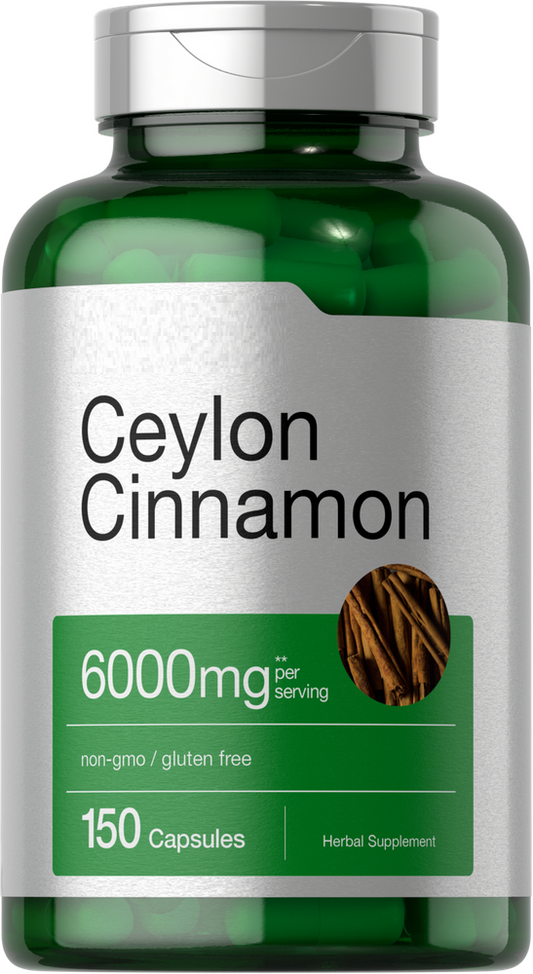 Ceylon Cinnamon 6000mg  150 Caps Non-GMO, Gluten Free No Preservatives
