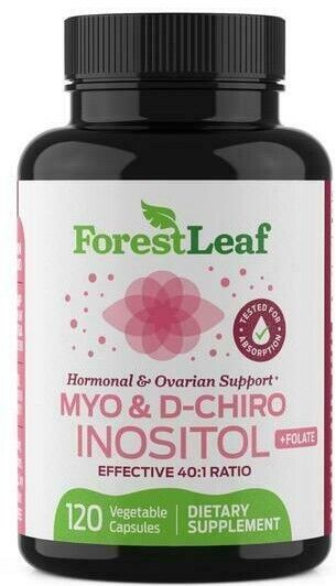 Inositol Myo-Inositol 2000mg & D-Chiro Inositol Folate 120 Caps Forest Leaf