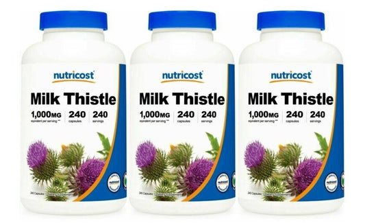 Milk Thistle 1000mg Equivalent 3X240 Vegetarian Caps Nutricost