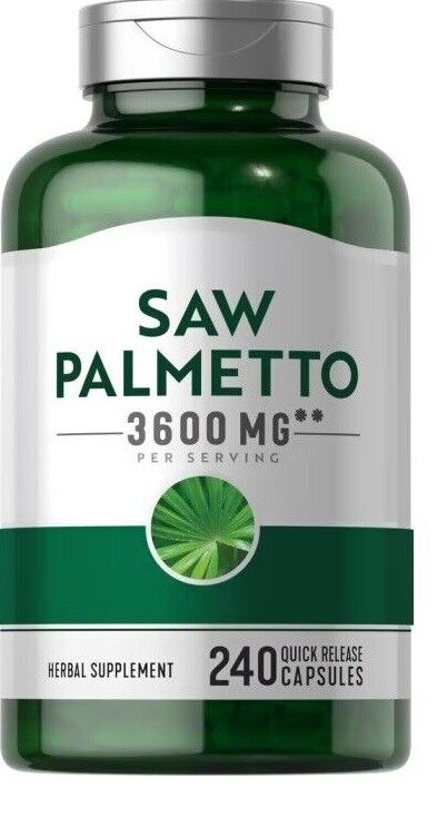 Saw Palmetto 3600mg 240 Caps Gluten Free/No Soy/No Preservatives