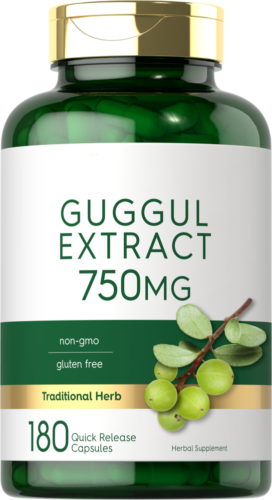Guggul Extract 750mg Guggulsterone 180Caps Non GMO/No Gluten 2.5% guggulsterones