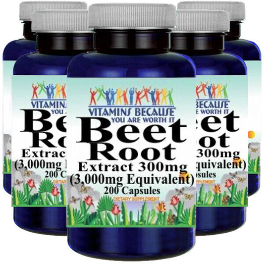 Beet Root Extract 3000mg 5X200 caps Beta vulgaria