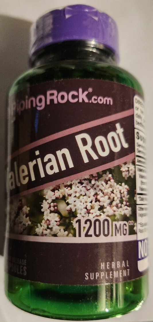 Valerian Root Extract 1200mg 120Caps  No Gluten or Soy/Non-GMO