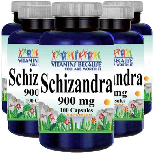 Schizandra 900mg 5X100 Caps (Schisandra chinesis) (berry)