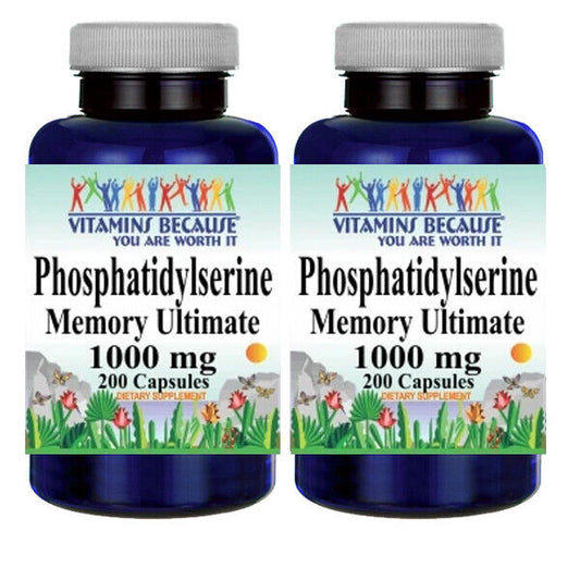 Phosphatidylserine 1000mg 2X200 Highest Potency USD Approved Facility