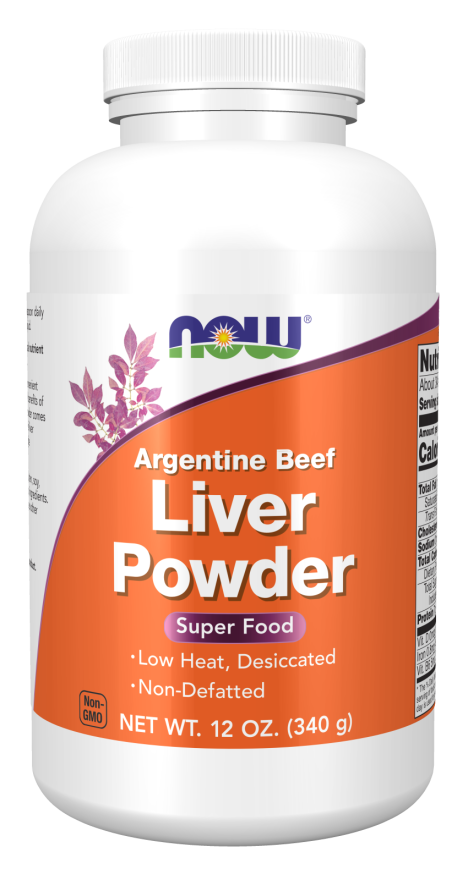 Argentine Beef Liver Powder 10000mg per serv 12oz Now Foods Non GMO/No Gluten