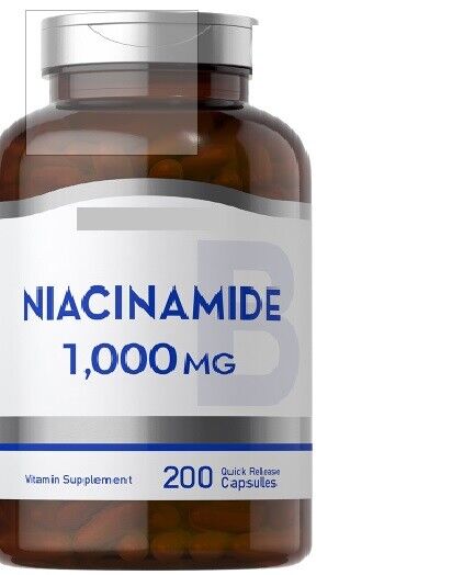 Niacinamide (Niacin) Vitamin B-3, Niacin 1000mg, 200Caps