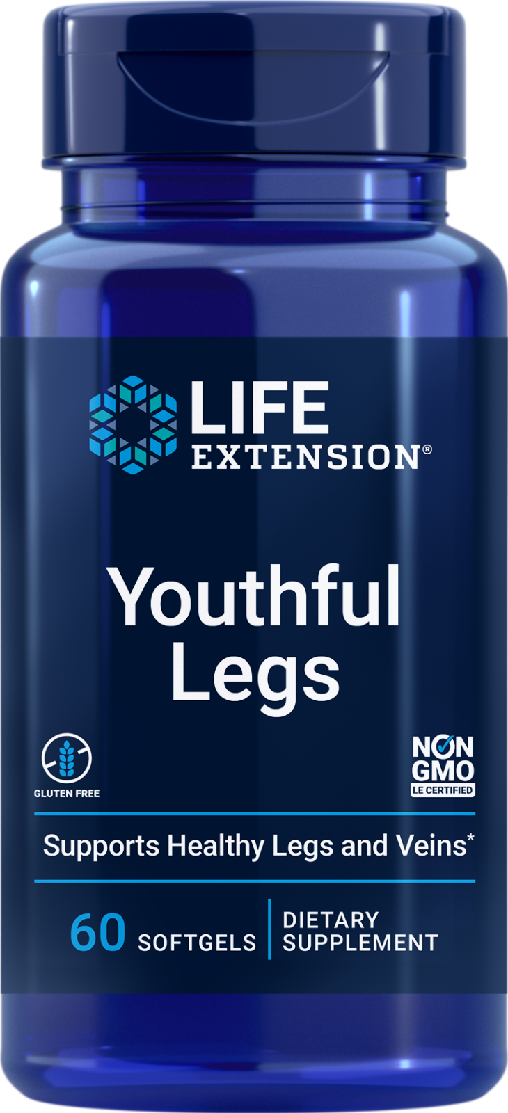 Life Extension Youthful Legs 60 Softgels | Diosmin 450mg Hesperidin 50mg | Vein & Leg Support