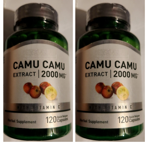Camu Camu Fruit Extract 2000mg and Natural Vitamin C 2X120 Pills Caps