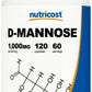 D-Mannose 1000mg Per Capsule, 120 Caps Nutricost D-mannose 1500mg per 3 Caps