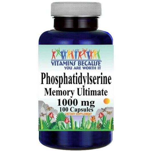 Phosphatidylserine 1000mg 100Caps Highest Potency USD Approved Facility