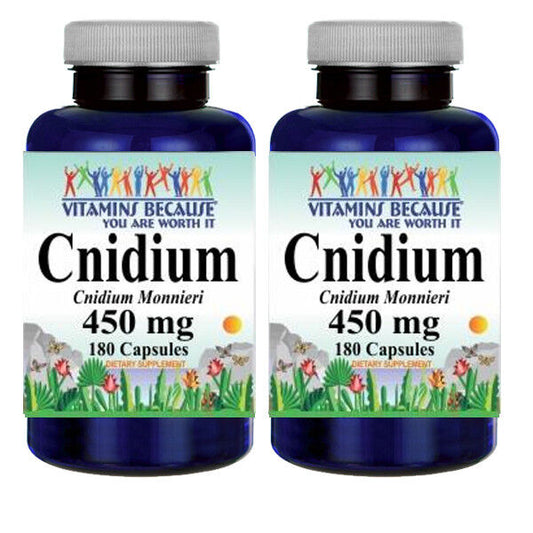 Cnidium Monnieri 450mg 2X180 Capsules by Vitamins Because -She Chuang Zi