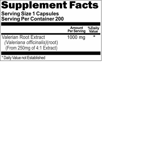 Valerian Root 1000mg 2X200 Caps - Herb Made In the USA - FDA Approved Facility