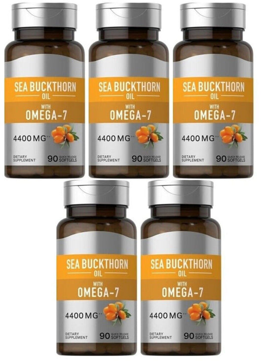 Sea Buckthorn Oil 4400mg 5X90 Softgels | Non-GMO, Gluten Free