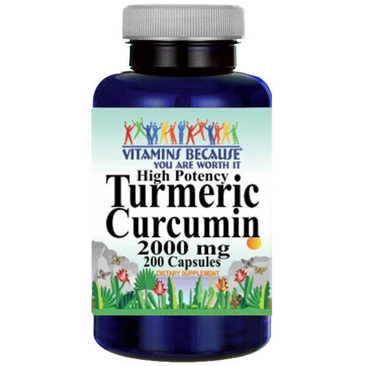 Turmeric Curcumin 2000mg 95% Curcuminoids 200 Caps
