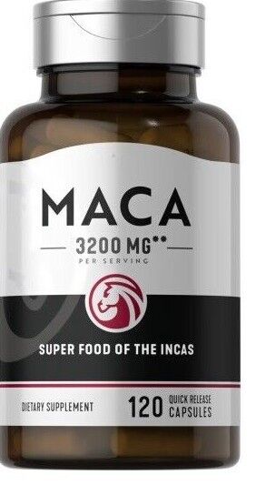 Maca Root Capsules 3200mg 120Caps Peruvian Maca Extract Gluten Free