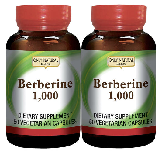 Only Natural Berberine 1000 mg 2X50 Vegetarian Capsules
