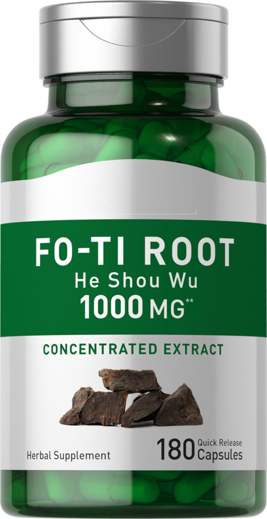 Piping FO-TI 1000mg EXTRACT He-Shou-Wu Root 2X90 or180Caps Polygonum multiflor