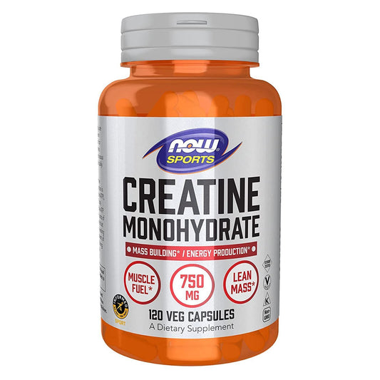 Creatine Monohydrate 750mg 120 Caps Now Foods Creatine 4500mg per 6 Kosher/Vegan/Non GMO