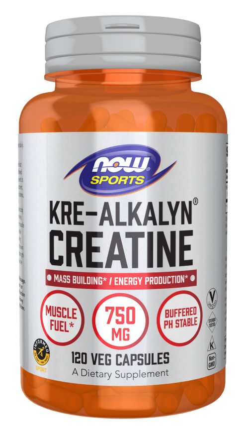 Now Foods Sports Kre-Alkalyn Creatine 750mg 120caps Kosher/Vegan/Non GMO