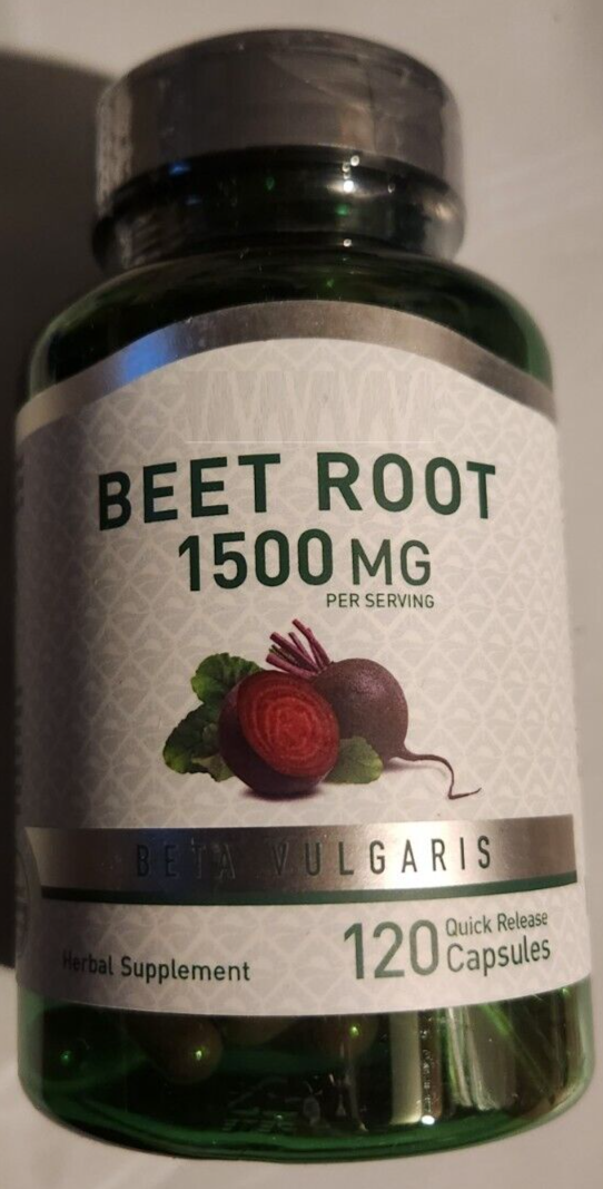 Beet Root 1500mg (per serv), 120 Quick Release Caps Gluten Free Beta Vulgaris